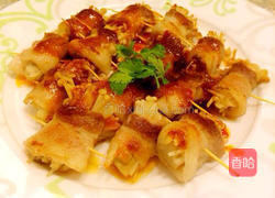 煎五花肉金针菇卷的做法图解8