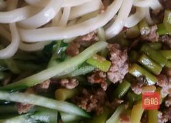 蒜苔肉末炸酱面的做法图解4