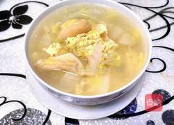 油豆腐白菜鸡蛋汤的做法图解5