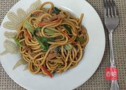 青菜肉丝炒面的做法图解6