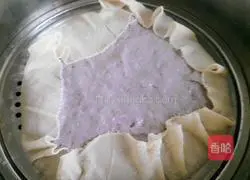 Illustration of how to make Purple Rice Noodles and Milk-flavored Hair Cake 5