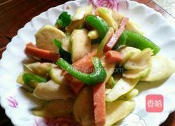 青椒火腿茭白笋的做法图解6