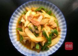 青椒肉片炒茭白的做法图解5