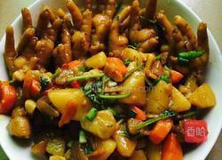 五彩焖鸡爪的做法图解7