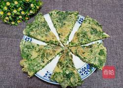 芹菜叶鸡蛋饼的做法图解3