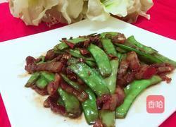 荷兰豆炒腊肉的做法图解6