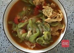 柿子鸡蛋丝瓜捞面的做法图解7