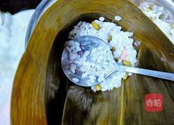 绿豆花生蜜枣粽(三角粽)的做法图解12