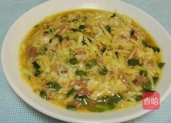 土豆丝肉粒鸡蛋煎饼的做法图解2