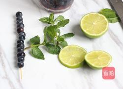 蓝莓Mojito鸡尾酒的做法图解2