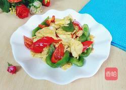 青红椒炒蛋的做法图解6