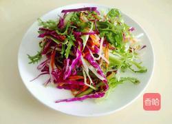 紫甘兰拌苦菊的做法图解3
