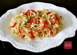 凉拌芥兰头丝的做法图解6