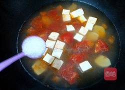 番茄豆腐汤的做法图解5
