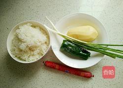 青椒土豆丝炒饭的做法图解1