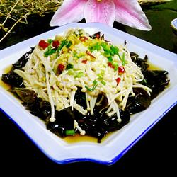 凉拌黑木耳金针菇（降血压的菜)的做法[图]