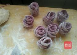 紫薯玫瑰花馒头的做法图解8