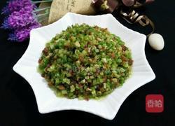 香芹炒肉沬的做法图解9