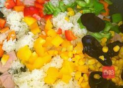 火腿什锦炒饭的做法图解4