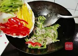 肉片蒜苔的做法图解8