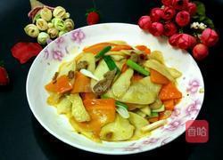 茭白炒胡萝卜的做法图解6
