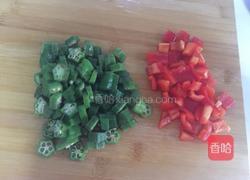 秋葵彩椒炒鸡蛋的做法图解2