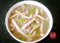 海鲜菇丝瓜瘦肉汤的做法图解8