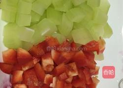 红椒青笋炒虾仁的做法图解6