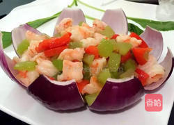 红椒青笋炒虾仁的做法图解9