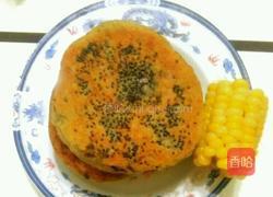 艾叶味糯米面豆沙煎饼的做法图解7