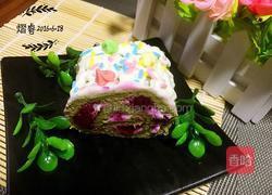 抹茶火龙果戚风卷的做法图解15