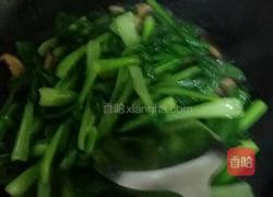 香菇炒青菜的做法图解4