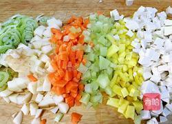 三色豆腐臊子的做法图解1