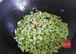 青椒毛豆炒肉丝的做法图解4