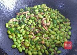 青椒毛豆炒肉丝的做法图解8