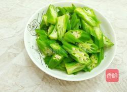 红椒炒秋葵的做法图解4