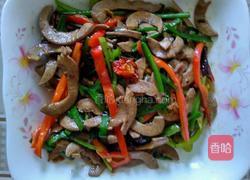 双椒炒猪腰的做法图解5