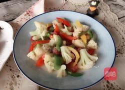 彩椒花菜的做法图解4