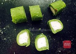 豆沙馅白菜馒头的做法图解3