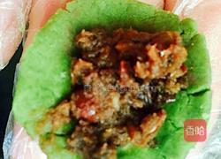 豆沙馅白菜馒头的做法图解4