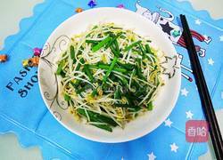 自发绿豆芽炒韭苔的做法图解6