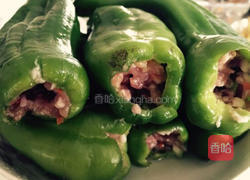 青椒塞肉的做法图解4