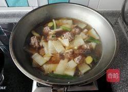 羊肉丸子氽冬瓜的做法图解6