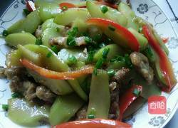 佛手瓜炒瘦肉的做法图解3