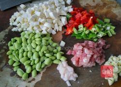 茭白毛豆炒肉的做法图解1