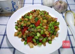 茭白毛豆炒肉的做法图解5