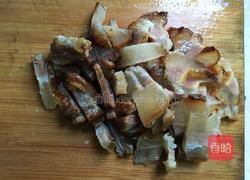 蒜苔炒腊肉的做法图解5