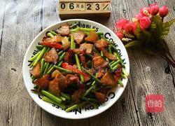 蒜苔炒腊肉的做法图解11