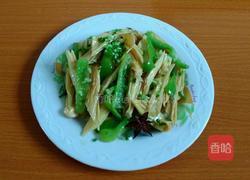 青椒炒腐竹的做法图解9