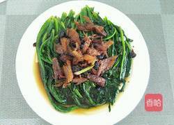 豆豉鯪魚油麥菜的做法圖解6